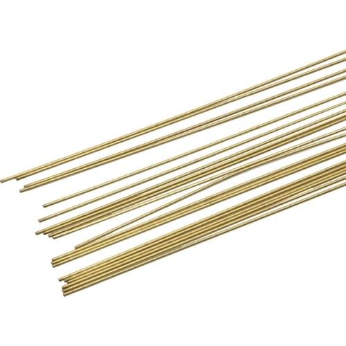 20PCS Diameter 1mm Brass Rod Length 300mm Drive Shaft Copper Bar Micro Axis Round Solid Rods for RC Aircraft/Boat/Car DIY Parts