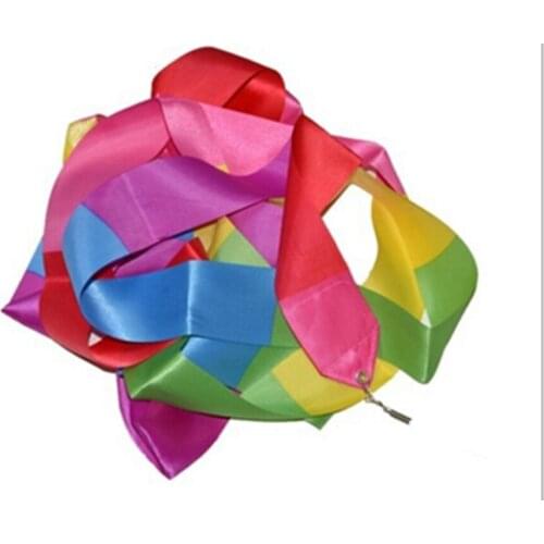 4M Colorful Dance Rhythmic Art Gymnastic Ribbons Ballet Twirling Ribbon Gymnastics Dance Dancer Toys Girls Sport Toys