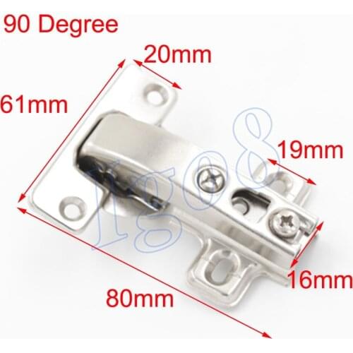 The Current Price of 4pcs Steel 90 Degree Cupboard Cabinet Door Hinges