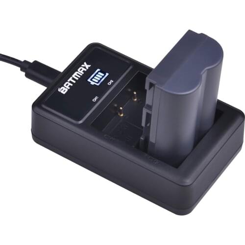 1Pc BP-511A BP-511 BP 511 511A BP511 BP511A Battery + LED Dual USB Charger for Canon EOS 40D 300D 5D 20D 30D 50D 10D G6 L10