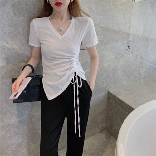 Женские летние футболки Asymhing China At AliExpress