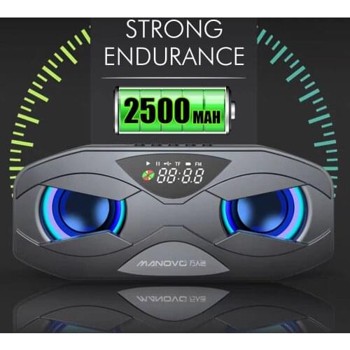 M5 Cool Bluetooth Speaker Column Stereo Music Box LED Flash Wireless Outdoor Waterproof Speakers Loudspeaker FM Radio Alarm Cl