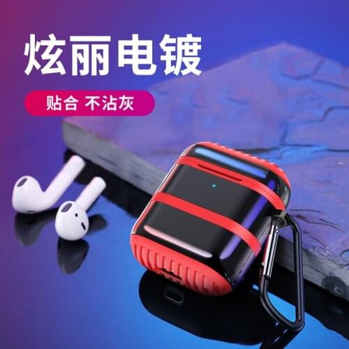 For AirPods Case Shinny Plate + TPU wireless Earphone Case For Apple Airpods 2 bluetooth headphone Soft shockproof Cover