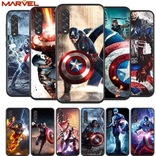 Captain America cool for Samsung Galaxy A90 A80 A70 A60 A50 A40 A20 A2Core A10 M31 M21 M60 M40 M30 Black Phone Case