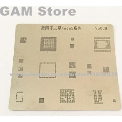 For Samsung Note5 BGA Stencil CPU RAM Power Audio Wifi Power Amplifier IC eMMC Reballing Pin Direct Heating Template 5PCS/LOT