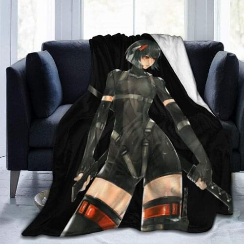 Ghost in The Shell Cartoon Fleece Blanket Soft Warm Blanket for All Seasons