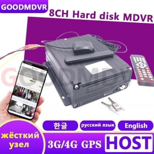 Customized remote monitoring and positioning 8CH hard disk on-board video recorder ahd 1080p 4G GPS global mdvr