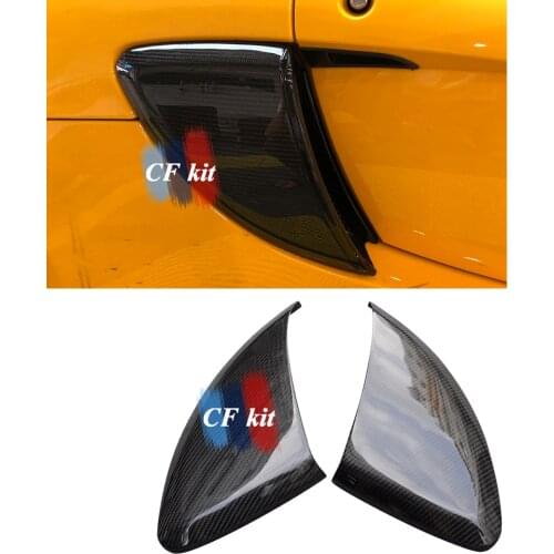 CF Kit Real Carbon Fiber Car Front Side Air Vent Cover For Lotus Exige S 2015up Car Accessories