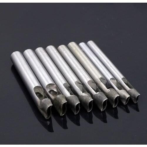 Oblique word pattern punch S-shaped flower punch DIY leather punching tool punch round punch pattern punch