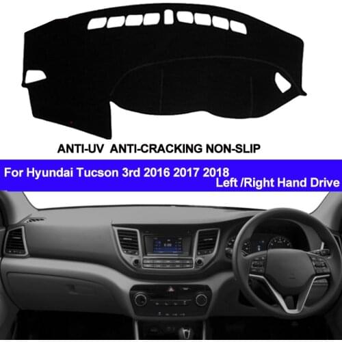 Car Dashboard Cover Dash Mat For Hyundai Tucson 3rd 2016 2017 2018 Dashmat Pad Carpet Dash Board Sun Shade Auto Car Styling