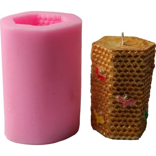 Creative Hexagonal Honeycomb Handmade Chocolate Mold Diy Cake Bee Mold Fondant Silicone Mold Home Kitchen Supplies