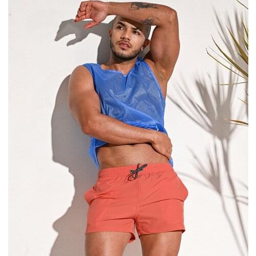 Desmiit Swimwear Mens Board Shorts Men Swimming Trunks Solid Swimsuit Man Beach Wear Surf Board Bathing Suit Badeshorts 2101