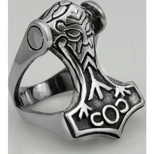 Punk Gothic Stainless Steel Ring Retro Mens Party Biker Jewelry WR315
