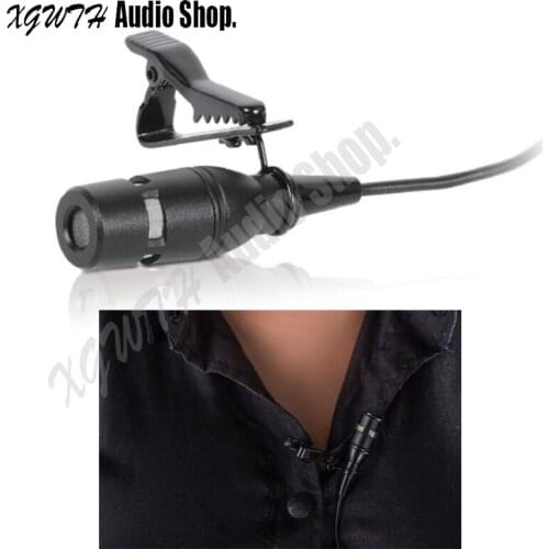 Lapel Lavalier Hypercardioid Condenser Stage Conference Microphone For AKG Sennheiser Shure Audio Technica Mipro External Lock