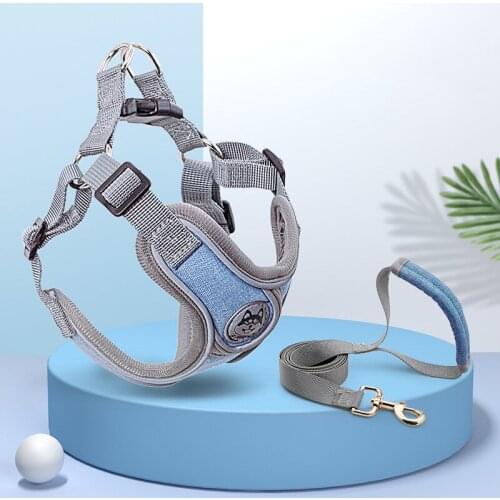 Reflective Dog Harness and Leash Soft Escape Proof Pet Vest Strap Cat Kitten Harness Pet Accessories for Small Medium York Dogs