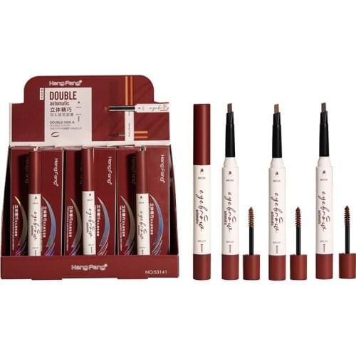 Three-dimensional Exquisite Double-headed Eyebrow Pencil Eyebrow Cream Easy To Color Waterproof And Sweat-proof Drawing TSLM1