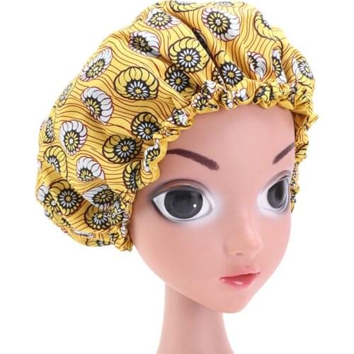 High Quality Fashionable And Lovely Childrens Printed Tinted Nightcap Elastic Hair Cap Bath Cap Hair Accessories