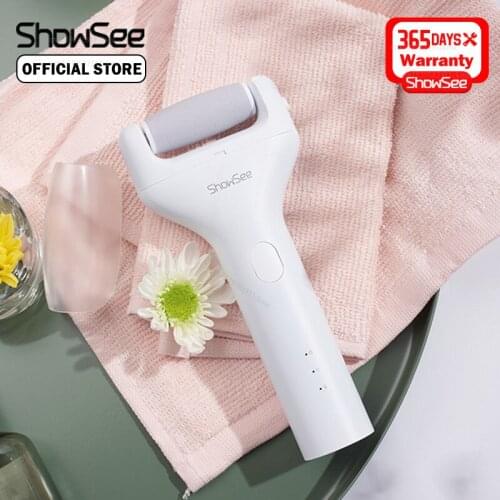 Showsee Electric Foot File Callus Remover Pedicure Electric Tools Grinding Heel File Hard Dry Dead Skin Cuticle Foot Care