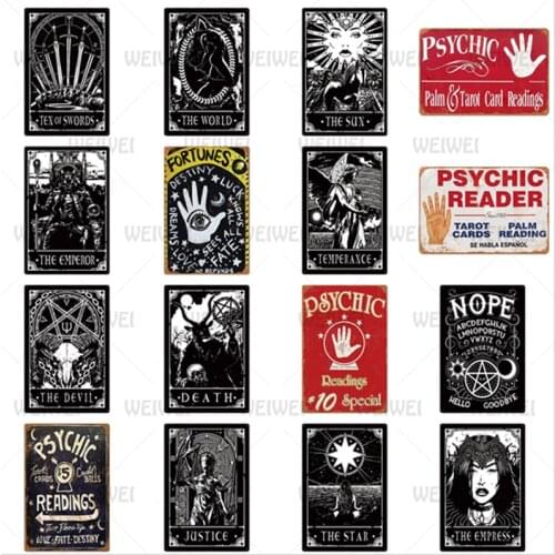 Psychic Readings 10 Special Metal Poster Wall Art Home Decoration Iron Plate Magic Tin Sign Retro Room Decor Iron Plaque