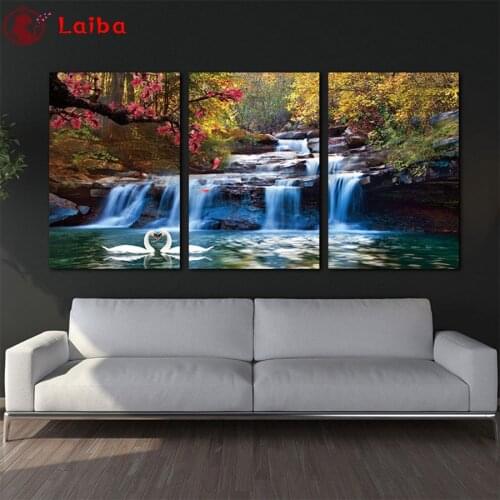 5D DIY Diamond Painting Natural scenery, forests, waterfalls, flowers cross stitch full square/round diamond mosaic embroidery