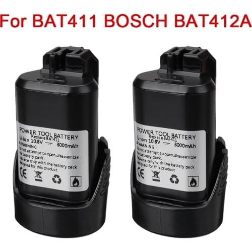 FLYBEE BAT411 Power Tools Battery For Bosch AT411A 10.8V-12v 3000mAh Li-ion Drill 2607336013, 2 607 336 014, 2 607 336 333 L50