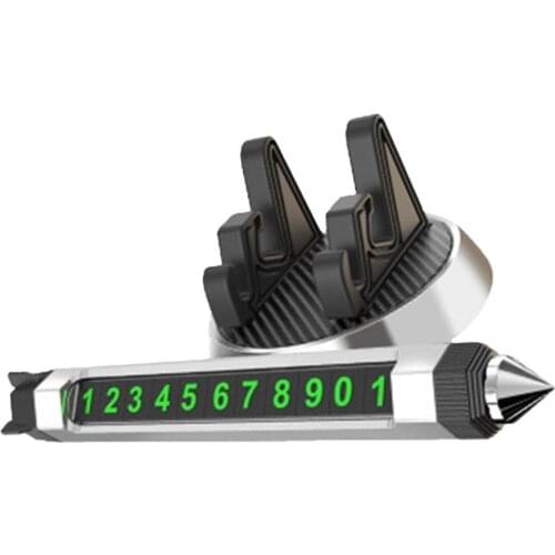 Car Mobile Phone Holder Universal Parking Number Plate Portable Windshield Cellphone Bracket Center Console