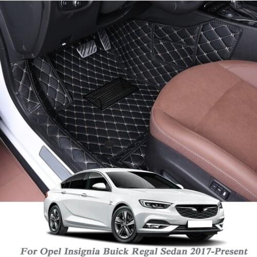 Car Styling PU Leather Floor Mat For Opel Insignia Buick Regal Sedan 2017-Present Auto Foot Pad Carpet Cover Internal Accessory