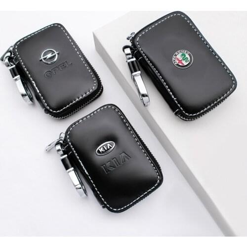 Genuine Leather Key Wallet Car Key Bag Multi Function Key Case For BMW Audi Jeep Toyota Honda KIA Mazda Ford Nissan Accessories