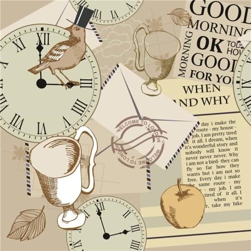 Polyester Four-way stretch fabric for dress newspaper and poker pattern custom printing shirt sewing fabric 145cm*100cm