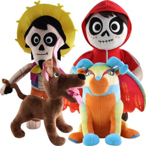 Disney Newest Hot Movie Coco Plush ToyS 4pcs/lot 20-30cm Cute Miguel Hector Dante Dog Alebrije Dolls Childrens Gifts