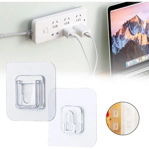 Double-sided adhesive wall hooks Hanger Strong Transparent Hooks Suction Cup Sucker Wall Storage Holder For Home and Kitchen