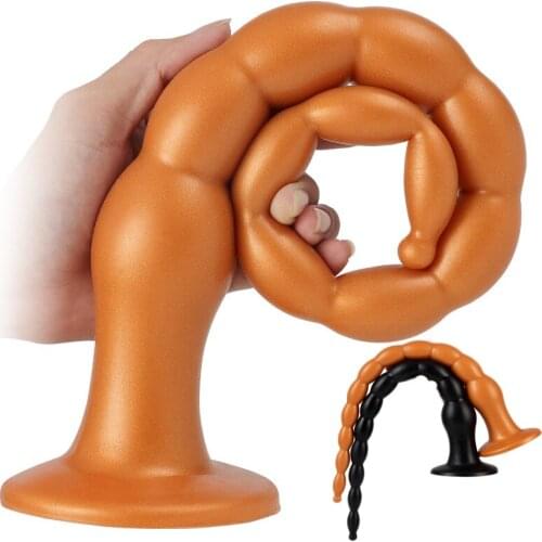 Deep Anal Plug Silicone Gay Men Prostate Massager Sex Anal Beads Butt Plug Men and Women Anus Butt Plug Sexy Tail Butt Plug