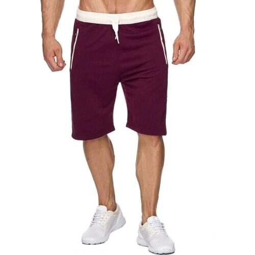 Summer Mens Color Matching Casual Plus Size Cotton Shorts Five-point Sports Pants Tide Beach Pants Fashion Shorts Men