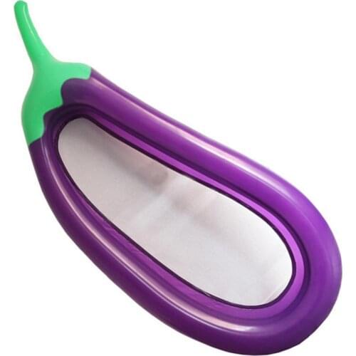 Summer Swimming Pool Floating Inflatable Eggplant Mattress Swimming Ring Circle Island Cool Water Party Shape Floats Raft