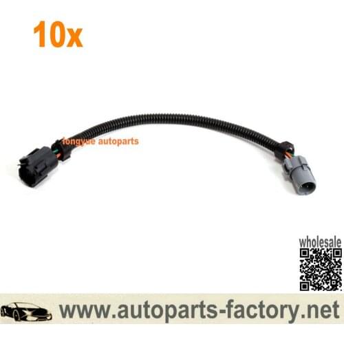 Longyue 10pcs 4 Pin Round Style O2 Sensor Wire Harness Extensions for 96-04 Dodge