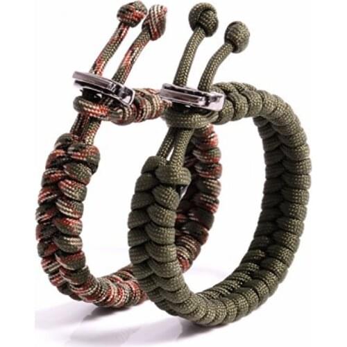 Mulitifunctional Outdoor Adjustable Bracelet Camping Survival Paracord Bracelet Sports Parachute Cord Bracelet Unisex