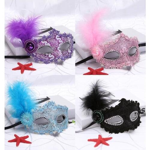 Holiday party, little princess, beauty mask, little hat and side feather mask, stage performance birthday decoration