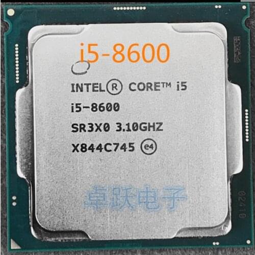 Intel Core i5-8600 i5 8600 3.1 GHz Six-Core Six-Thread CPU Processor 9M 65W LGA 1151