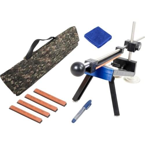 Professional Knife Sharpener Grindstone Kitchen Sharpening System Fixed Sharpening Tools Fix Angle Grinder Holder 4 Stones Kit