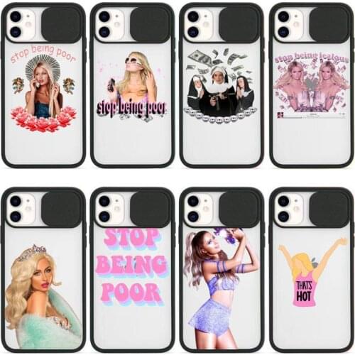 Paris Hilton Stop Being Poor Phone Case Transparent for iPhone 7 8 11 12 se 2020 mini pro X XS XR MAX Plus