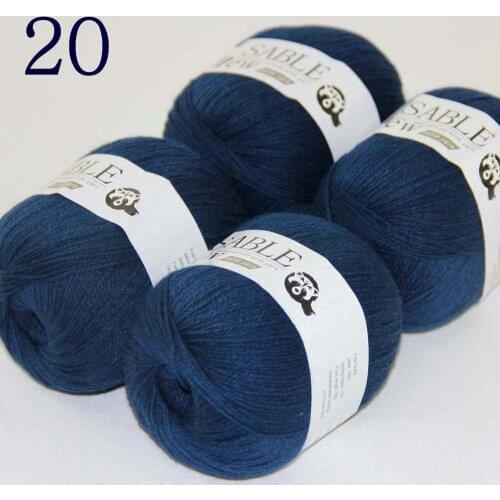 Sale Super Soft 4X50g Pure Sable Cashmere Wrap Shawls Hand Knit Wool Crochet 243-20 SteelBlue