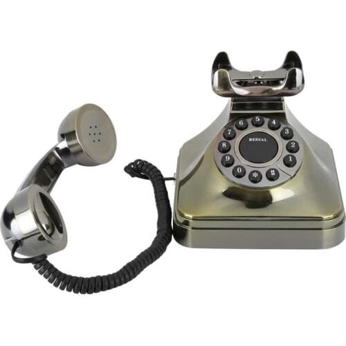 Retro Vintage Landline Antique Bronze Telephone ABS Eco-friendly Large Button Home office Phones 100% NEW