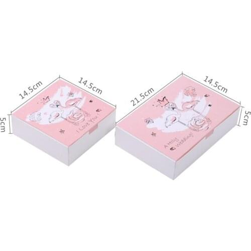 Flamingo Pink gift box Candy Macaroon boxes Cookie Packing Food Packing Box 100pcs/lot