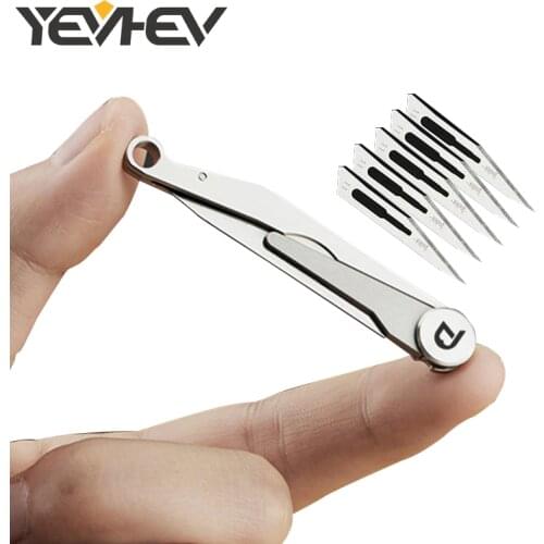 Tc4 Titanium Alloy Hand Tool Handle Scalpel Blades Knife Wood Paper Cutter Craft Knives Engraving Knife DIY Repair Hand Tools