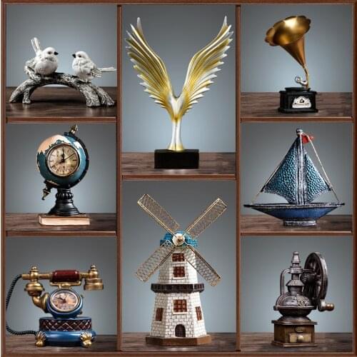 MODERN RESIN RETRO SMALL ORNAMENTS HOME LIVINGROOM TABLE FIGURINES DECORATION CRAFTS CAFE BAR RESTAURANT FURNISHING ACCESSORIES