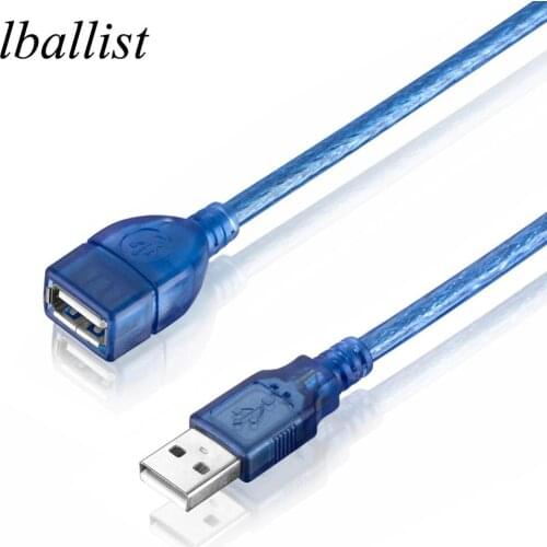 Lballist USB 2.0 Extension Cable Male to Female M/F Foil+Braided Shielded For PC High Speed Transmission