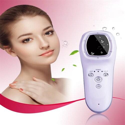 Hammer Ultrasound 7 Lifting LED Hot Cold Light Face Photon skin Ultrasonic Firming Face Cryotherapy Fast Shrink Pore Massager