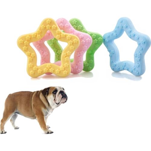 Pet Chew Toy Five-pointed Star TPR Foaming Milk Flavored Molar Toys Small and Medium-sized Dogs Bite-resistant Toys Pet Products