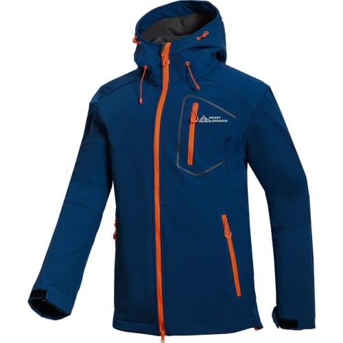 2017 Brand Men Hiking Jacket Windproof Water Resistant Outdoor Sport Softshell Fleece Hard-Wearing Thermal Camping Cycling coat