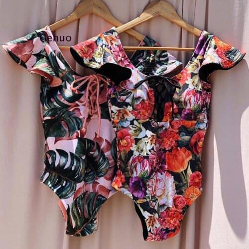 2020 Sexy Vintage Print Bikinis Women Bralette Swimsuit Micro Bathing Suits Thong Beachwear Brazilian Bikini Set Biquini Female